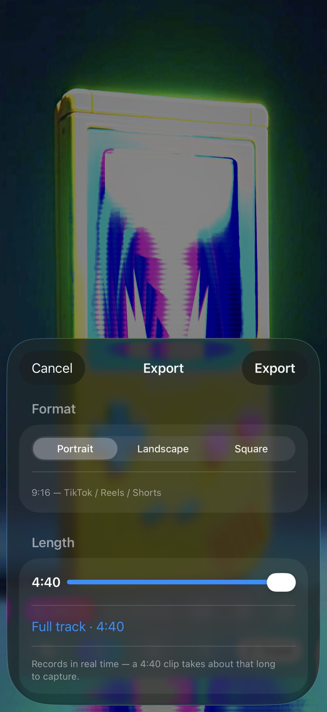 Hypnogram export options